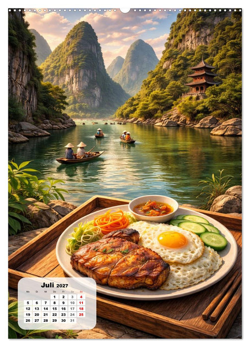 Vietnam - Eine Schlemmerreise durchs Land des aufsteigenden Drachen (CALVENDO Premium Wandkalender 2027)