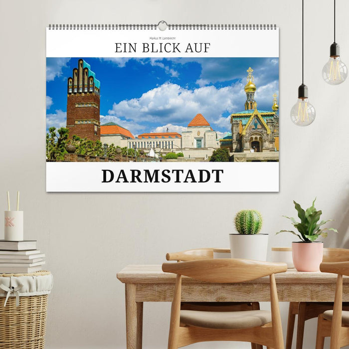 Ein Blick auf Darmstadt in Farbe (CALVENDO Wandkalender 2027)