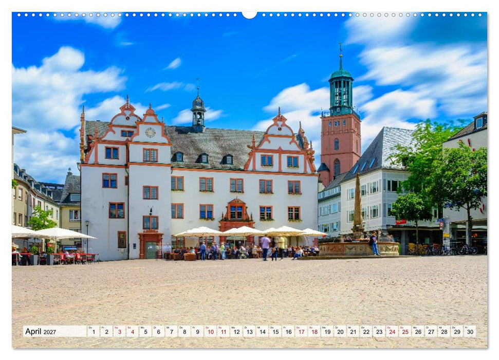 Ein Blick auf Darmstadt in Farbe (CALVENDO Wandkalender 2027)