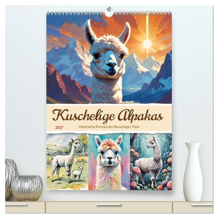 Kuschelige Alpakas (CALVENDO Premium Wandkalender 2027)