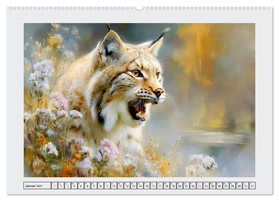 Luchse. Meister der Tarnung im Wald (CALVENDO Wandkalender 2027)
