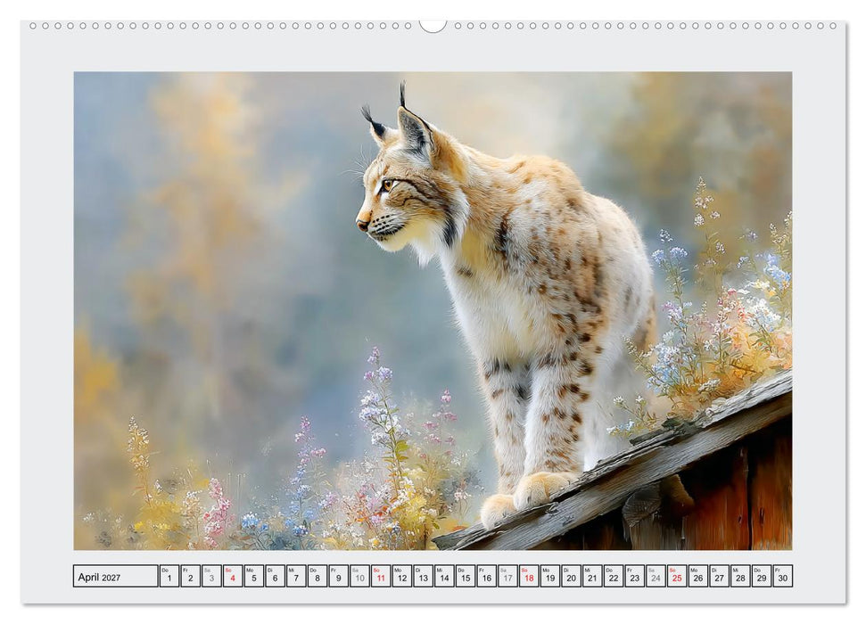 Luchse. Meister der Tarnung im Wald (CALVENDO Wandkalender 2027)