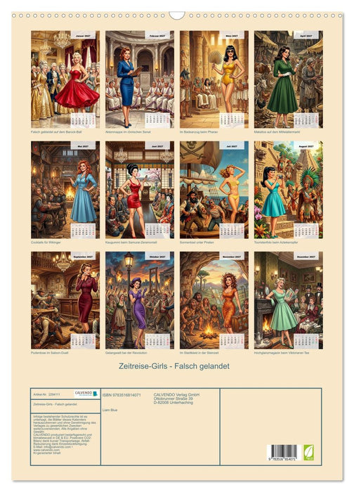 Zeitreise-Girls - Falsch gelandet (CALVENDO Wandkalender 2027)