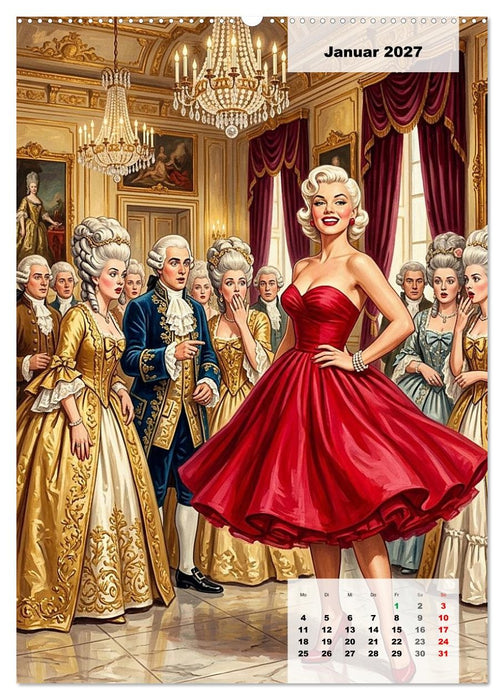 Zeitreise-Girls - Falsch gelandet (CALVENDO Wandkalender 2027)