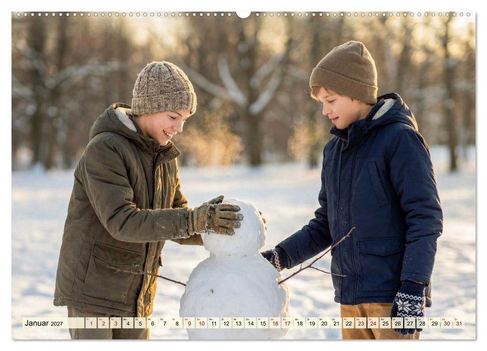 Unbeschwerte Jahre - Jungen zwischen Abenteuer und Freundschaft (CALVENDO Premium Wandkalender 2027)