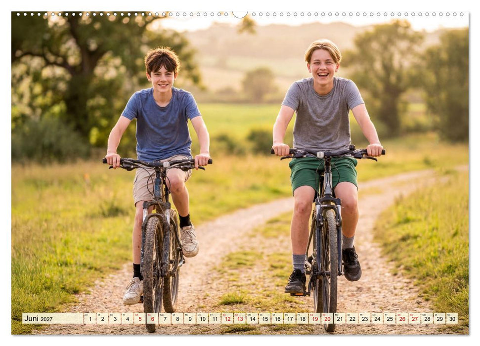 Unbeschwerte Jahre - Jungen zwischen Abenteuer und Freundschaft (CALVENDO Premium Wandkalender 2027)