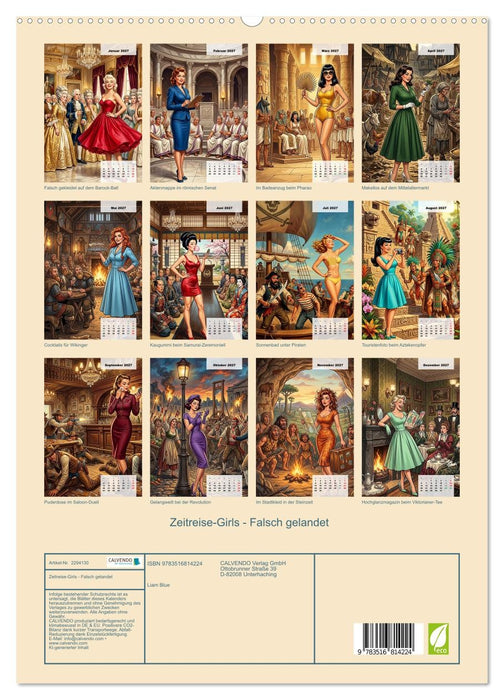 Zeitreise-Girls - Falsch gelandet (CALVENDO Premium Wandkalender 2027)
