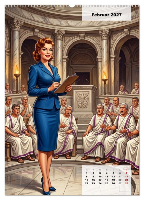 Zeitreise-Girls - Falsch gelandet (CALVENDO Premium Wandkalender 2027)