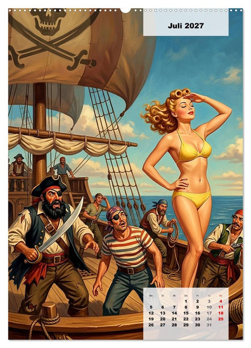 Zeitreise-Girls - Falsch gelandet (CALVENDO Premium Wandkalender 2027)
