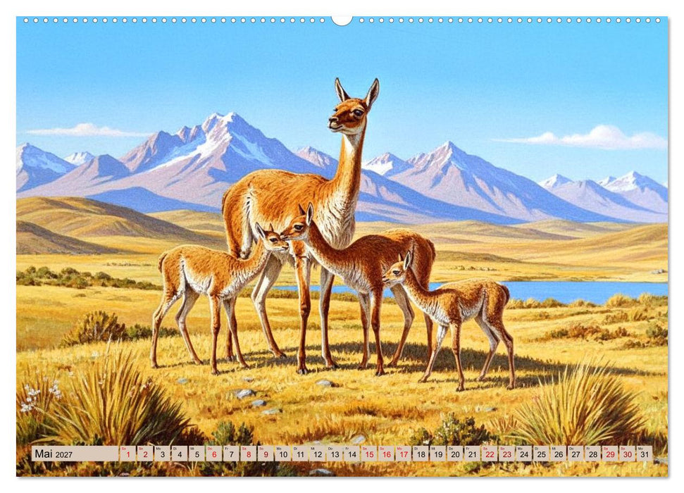 Südamerikas Tiere wie aus alten Büchern (CALVENDO Wandkalender 2027)