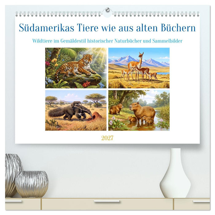 Südamerikas Tiere wie aus alten Büchern (CALVENDO Premium Wandkalender 2027)