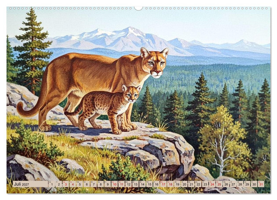 Südamerikas Tiere wie aus alten Büchern (CALVENDO Premium Wandkalender 2027)