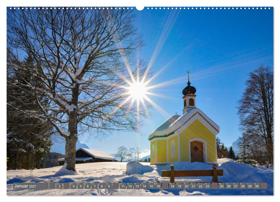 Kirchen und Kapellen in Bayern (CALVENDO Premium Wandkalender 2027)