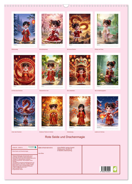 Rote Seide und Drachenmagie (CALVENDO Wandkalender 2027)