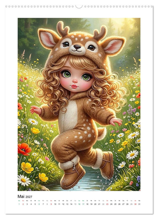Fabulous Dolls - Tierisch Kuschellig (CALVENDO Premium Wandkalender 2027)