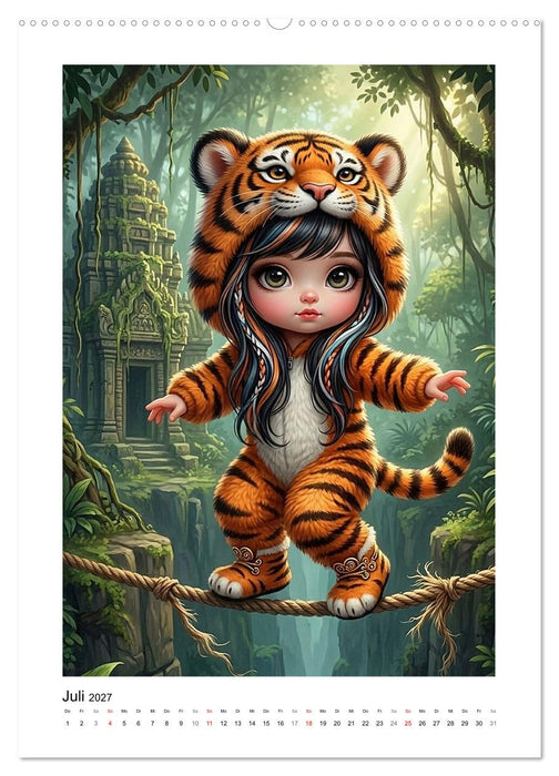Fabulous Dolls - Tierisch Kuschellig (CALVENDO Premium Wandkalender 2027)