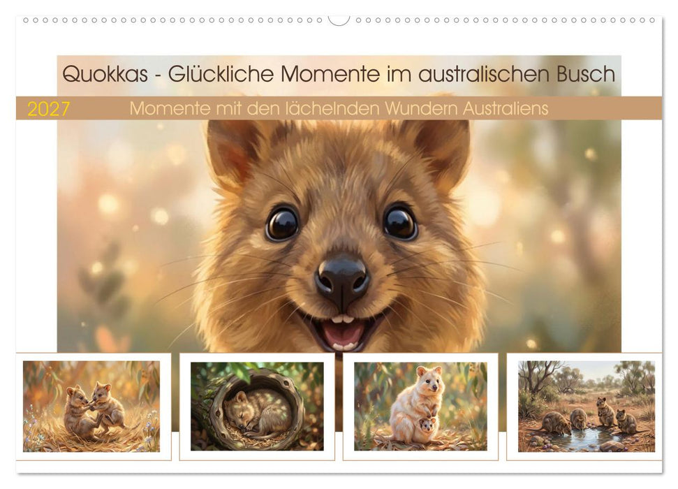 Quokkas - Glückliche Momente im australischen Busch (CALVENDO Wandkalender 2027)