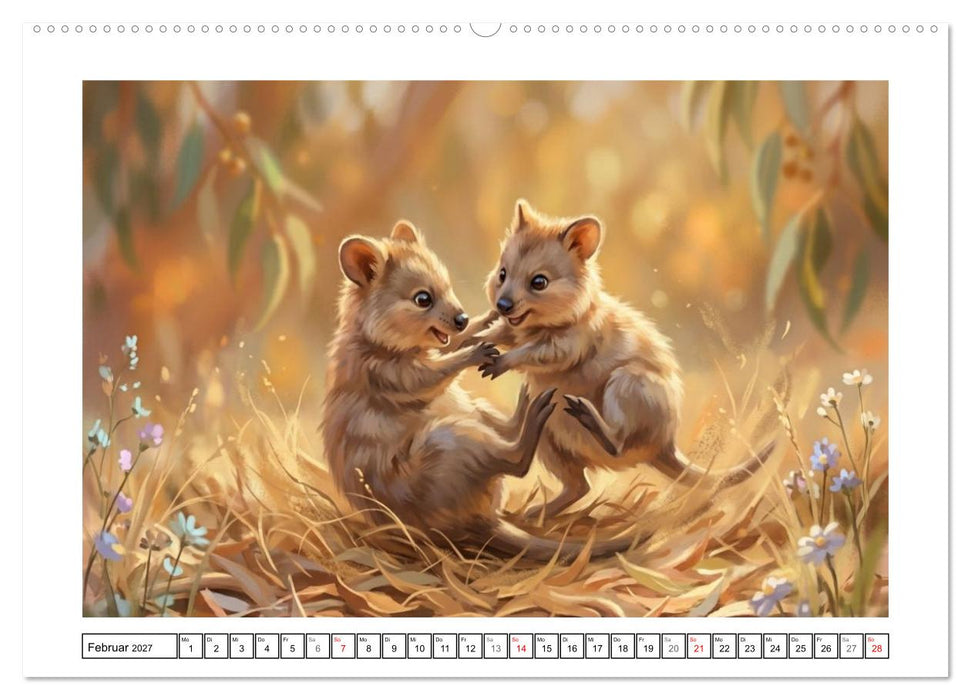 Quokkas - Glückliche Momente im australischen Busch (CALVENDO Wandkalender 2027)