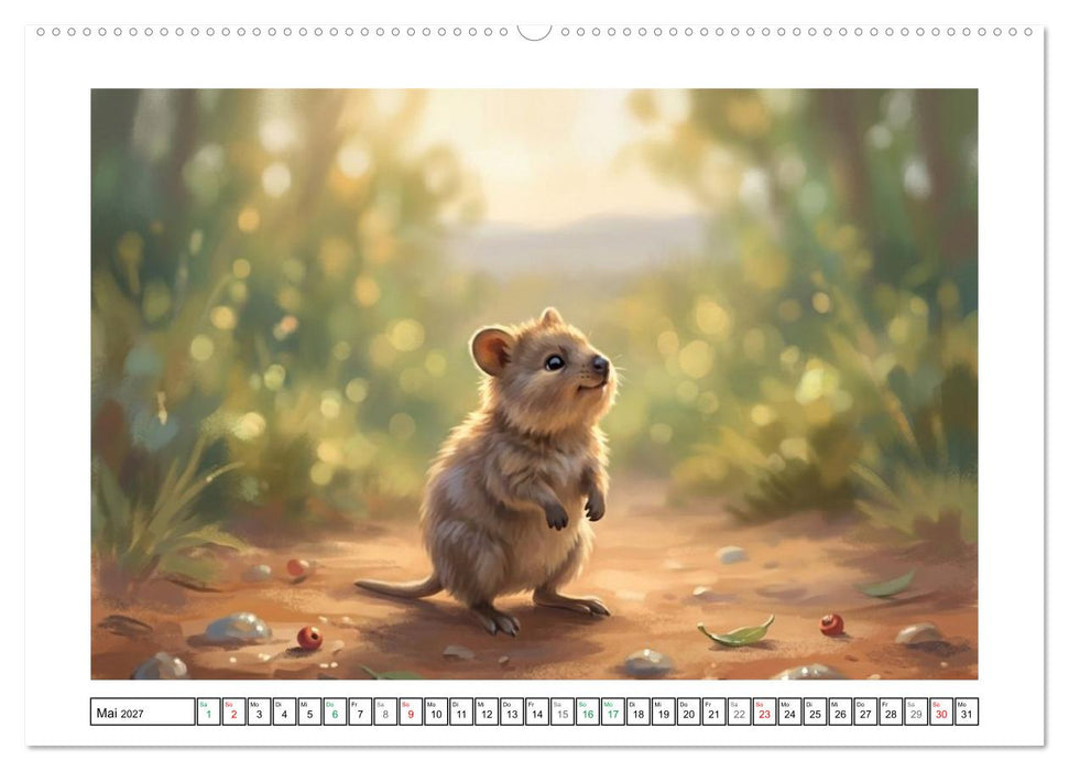 Quokkas - Glückliche Momente im australischen Busch (CALVENDO Wandkalender 2027)