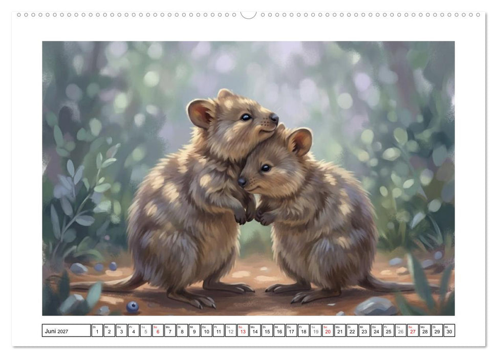 Quokkas - Glückliche Momente im australischen Busch (CALVENDO Wandkalender 2027)