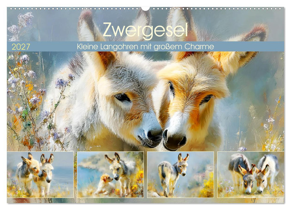 Zwergesel. Kleine Langohren mit großem Charme (CALVENDO Wandkalender 2027)