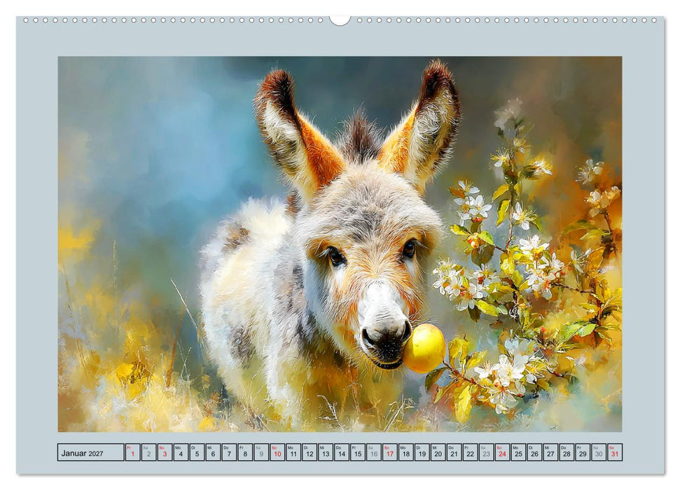 Zwergesel. Kleine Langohren mit großem Charme (CALVENDO Wandkalender 2027)