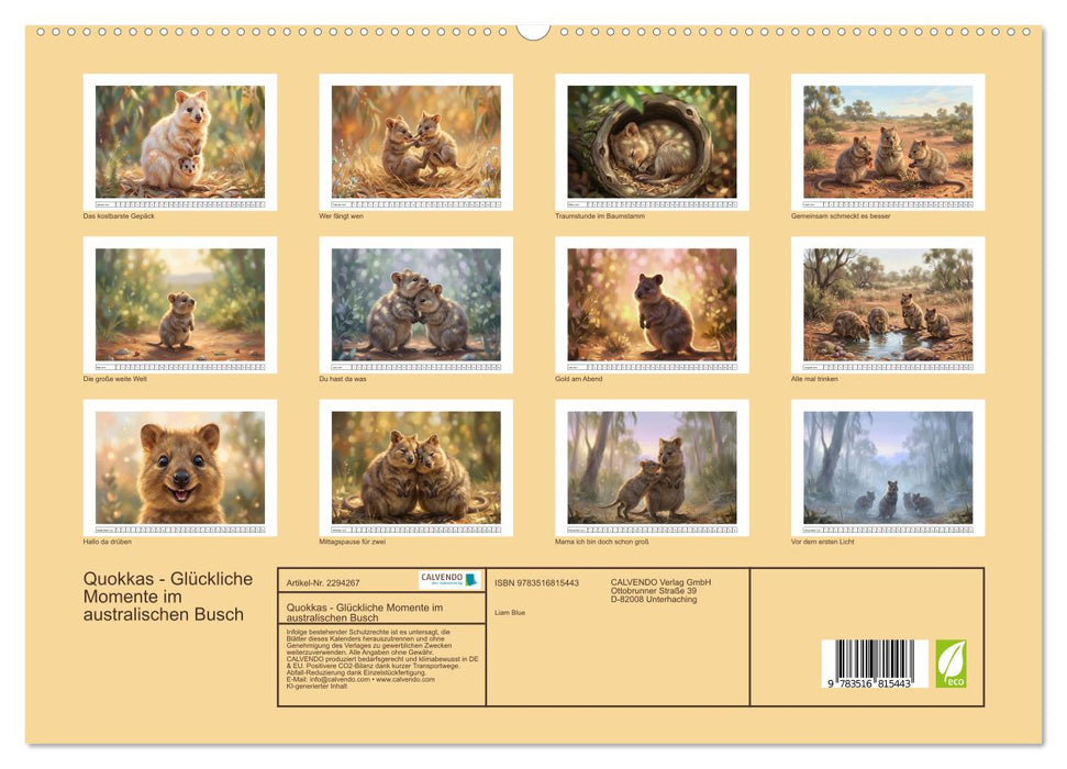 Quokkas - Glückliche Momente im australischen Busch (CALVENDO Premium Wandkalender 2027)