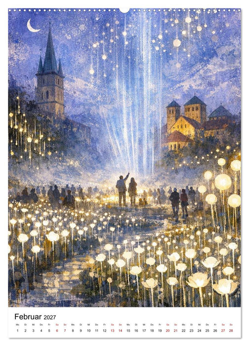 Hildesheim, ein Moment in dem die Stadt zu leuchten beginnt. (CALVENDO Premium Wandkalender 2027)