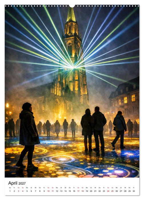 Hildesheim, ein Moment in dem die Stadt zu leuchten beginnt. (CALVENDO Premium Wandkalender 2027)