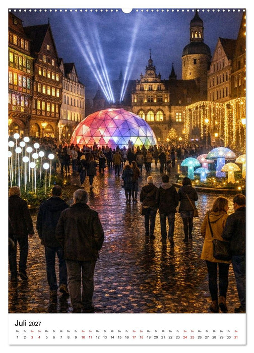 Hildesheim, ein Moment in dem die Stadt zu leuchten beginnt. (CALVENDO Premium Wandkalender 2027)