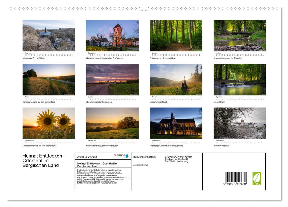 Heimat Entdecken - Odenthal im Bergischen Land (CALVENDO Premium Wandkalender 2027)