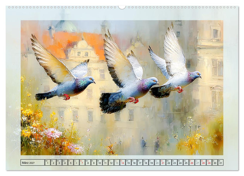 Tauben. Urbane Lebenskünstler (CALVENDO Wandkalender 2027)