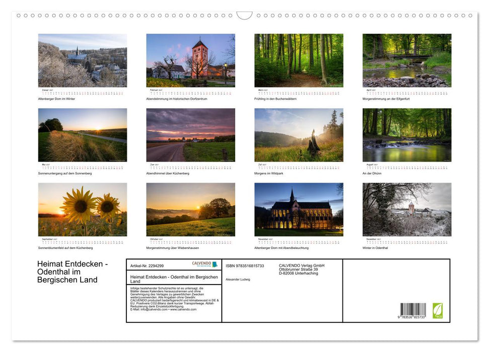 Heimat Entdecken - Odenthal im Bergischen Land (CALVENDO Wandkalender 2027)
