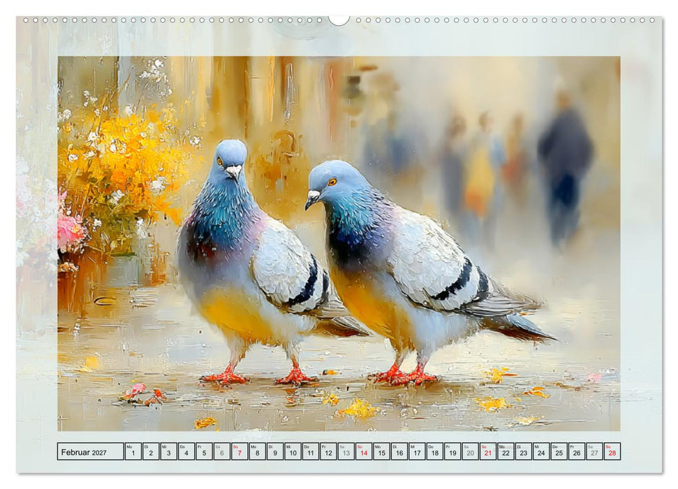 Tauben. Urbane Lebenskünstler (CALVENDO Premium Wandkalender 2027)