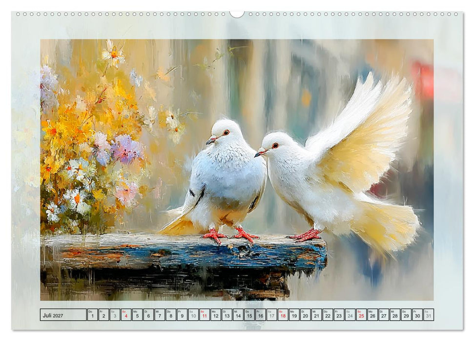 Tauben. Urbane Lebenskünstler (CALVENDO Premium Wandkalender 2027)