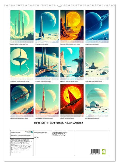 Retro Sci-Fi - Aufbruch zu neuen Grenzen (CALVENDO Wandkalender 2027)