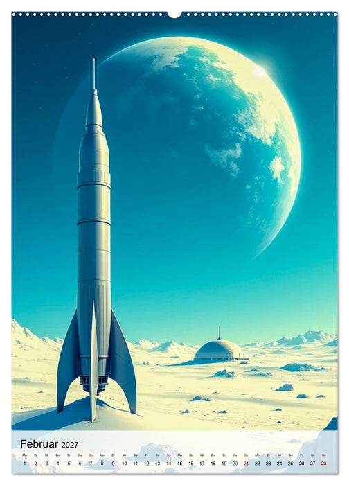 Retro Sci-Fi - Aufbruch zu neuen Grenzen (CALVENDO Wandkalender 2027)
