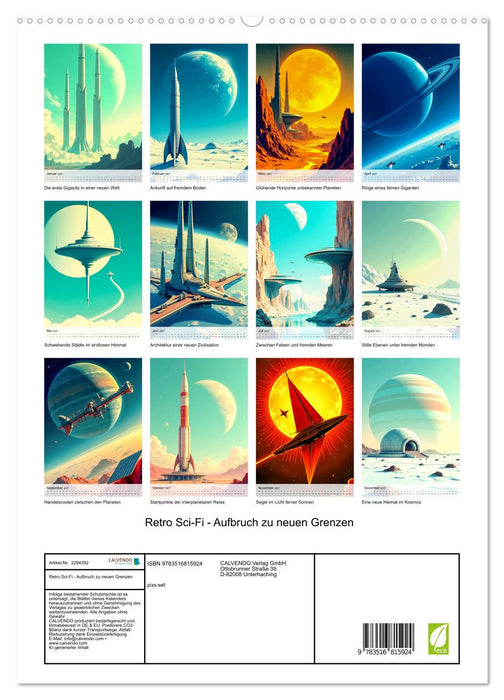 Retro Sci-Fi - Aufbruch zu neuen Grenzen (CALVENDO Premium Wandkalender 2027)