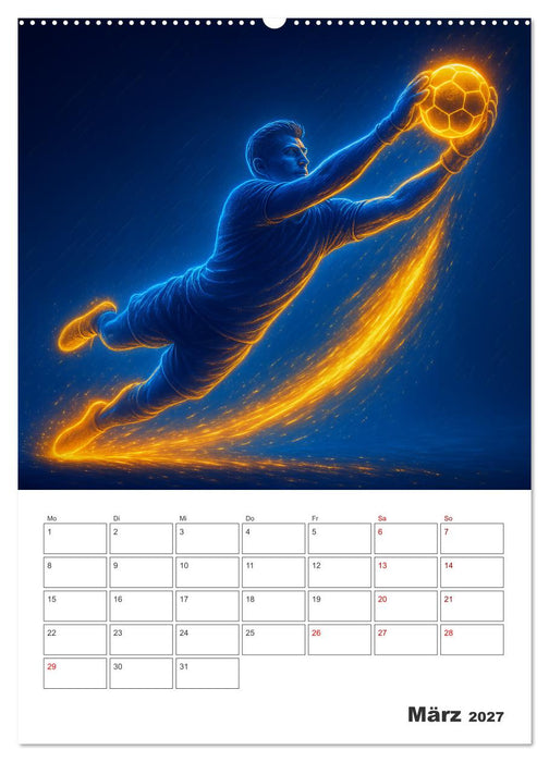 Vision Fußball Licht - Kraft - Spiel (CALVENDO Premium Wandkalender 2027)