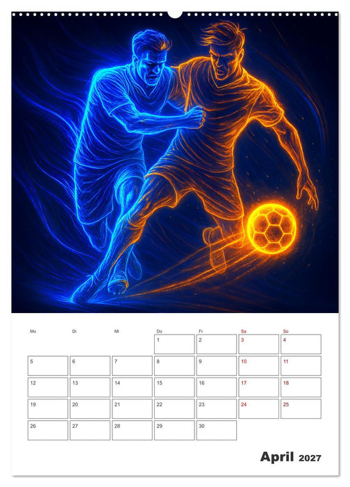 Vision Fußball Licht - Kraft - Spiel (CALVENDO Premium Wandkalender 2027)
