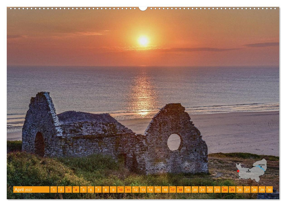 Die Küsten der Normandie vom Mont Saint-Michel bis Étretat (CALVENDO Wandkalender 2027)