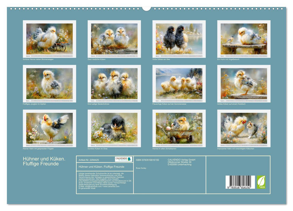Hühner und Küken. Fluffige Freunde (CALVENDO Premium Wandkalender 2027)