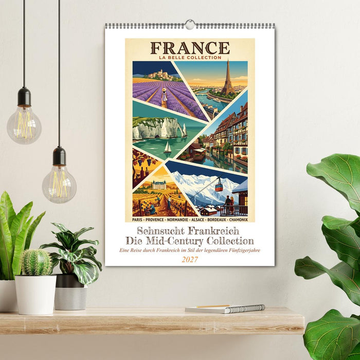 Sehnsucht Frankreich - Die Mid-Century Collection (CALVENDO Wandkalender 2027)