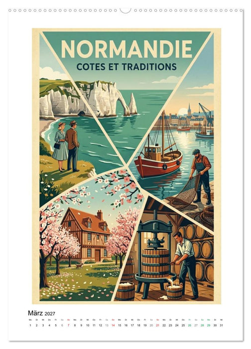 Sehnsucht Frankreich - Die Mid-Century Collection (CALVENDO Wandkalender 2027)