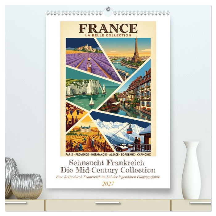 Sehnsucht Frankreich - Die Mid-Century Collection (CALVENDO Premium Wandkalender 2027)