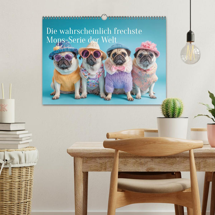 Der wahrscheinlich frechste Mops-Serie der Welt (CALVENDO Wandkalender 2027)