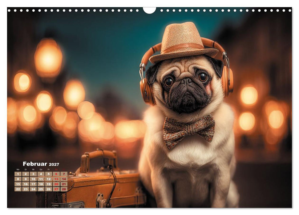 Der wahrscheinlich frechste Mops-Serie der Welt (CALVENDO Wandkalender 2027)