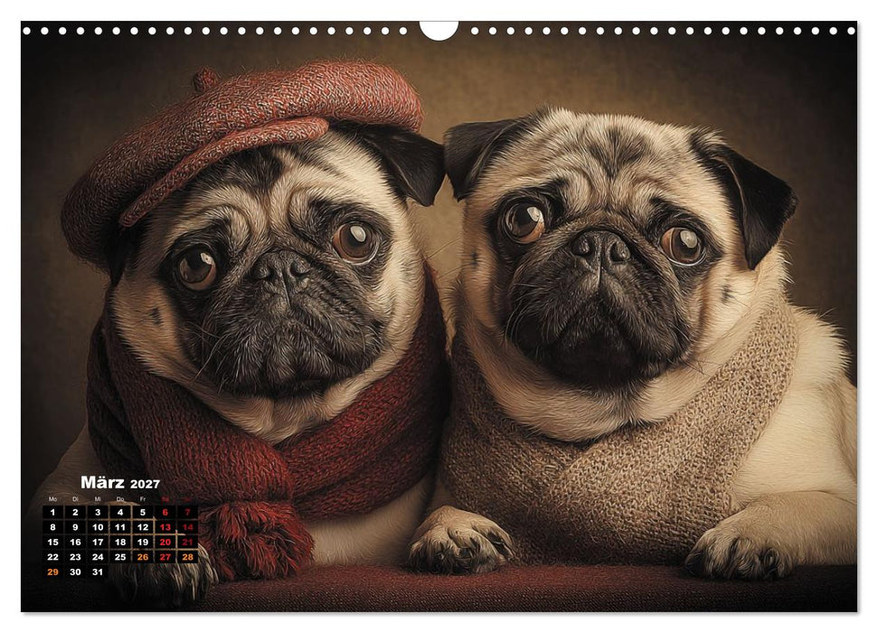 Der wahrscheinlich frechste Mops-Serie der Welt (CALVENDO Wandkalender 2027)