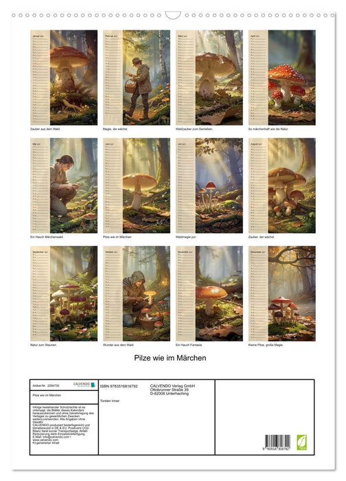 Pilze wie im Märchen (CALVENDO Wandkalender 2027)
