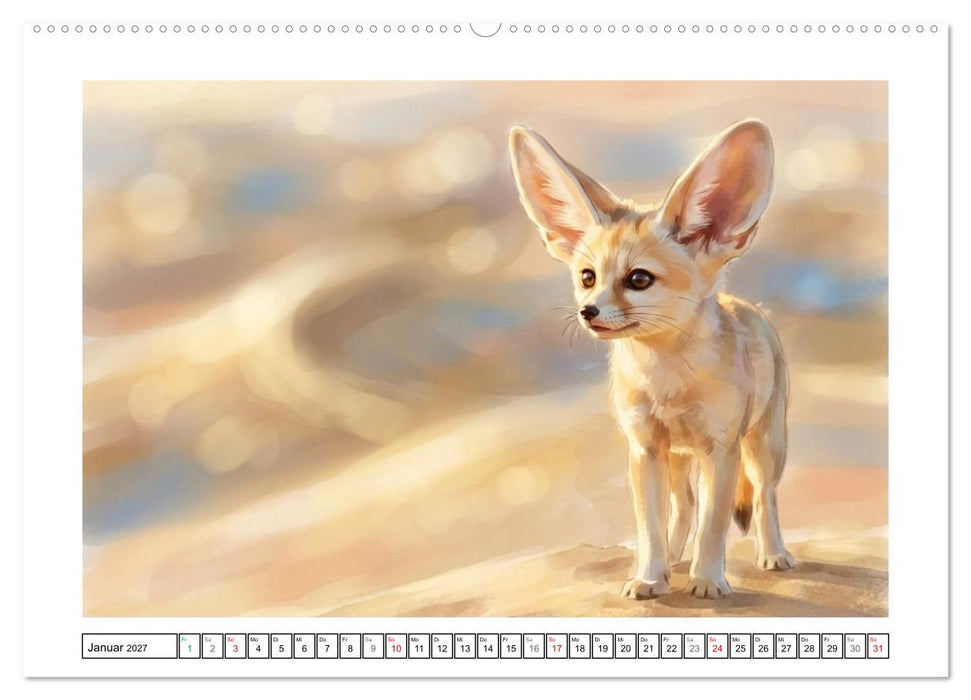Fenneks - Neugierige Momente in der Wüste (CALVENDO Wandkalender 2027)